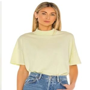 WE THE FREE Neon Yellow Turtleneck T-Shirt, XS